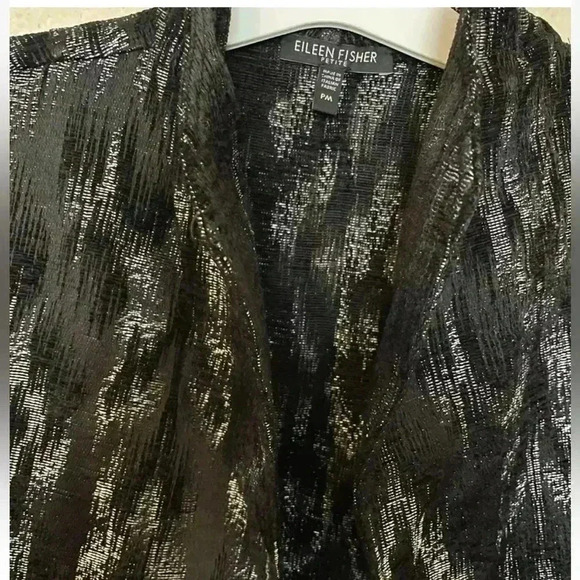 Eileen Fisher Silver Textured
Women Open Front Stand Collar Jacket Coat Size PM - Picture 2 of 5